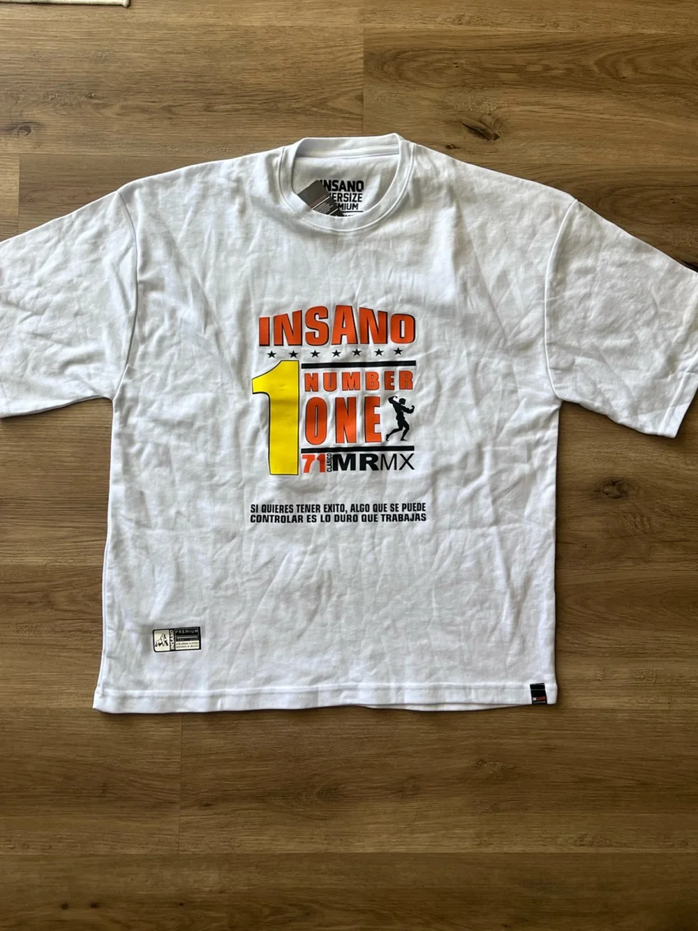 Insano Number One White Body Builder Graphic Men’s T-Shirt